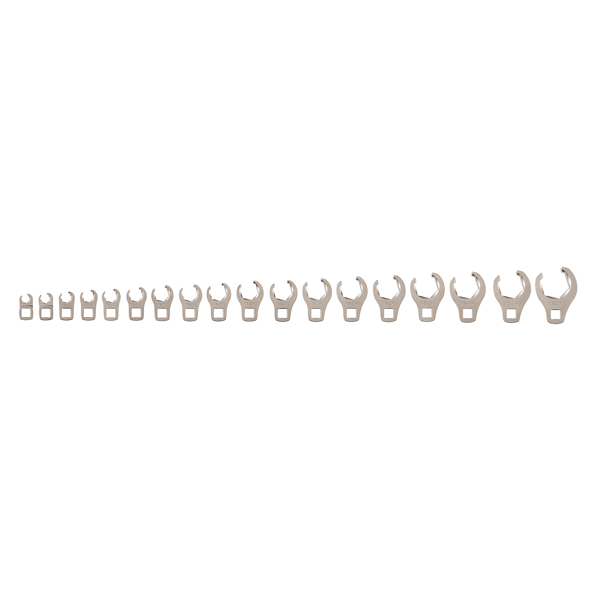 TEKTON 3/8 Inch Drive 6-Point Flare Nut Crowfoot Wrench Set, 18-Piece (8 - 27 mm) | WCF90221